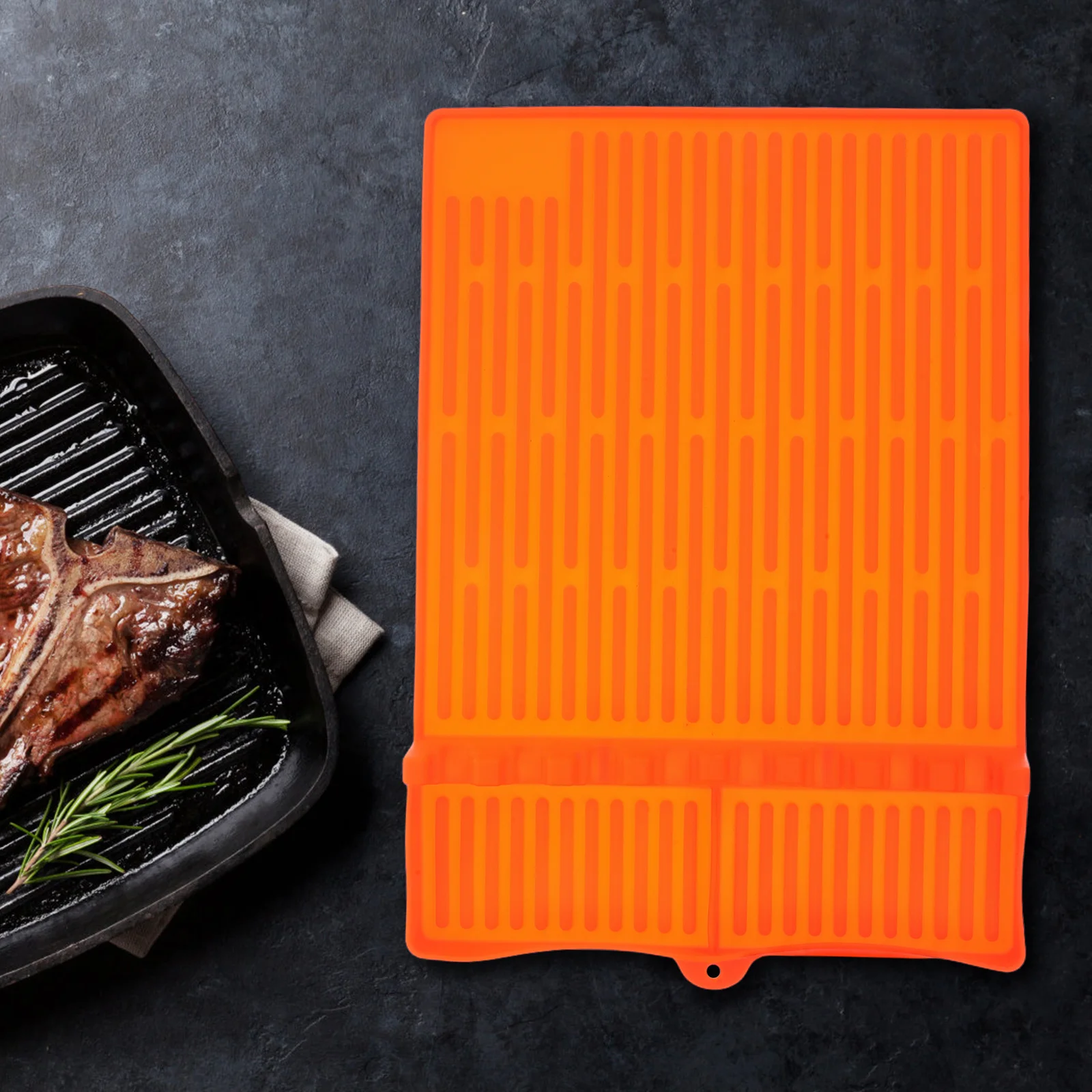 

Silicone Grill Side Shelf Mat 20X30Cm Reusable Spatula Rest Drip Pad Utensil Holder Oil Resistant Non-Slip Kitchen Tool Mat