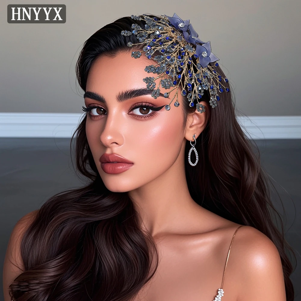 

YouLaPan Fashionable Bridal Wedding Combs Handmade Blue Flowers Exquisite Ladies Banquet Ball Party Hair Accessories YXA339