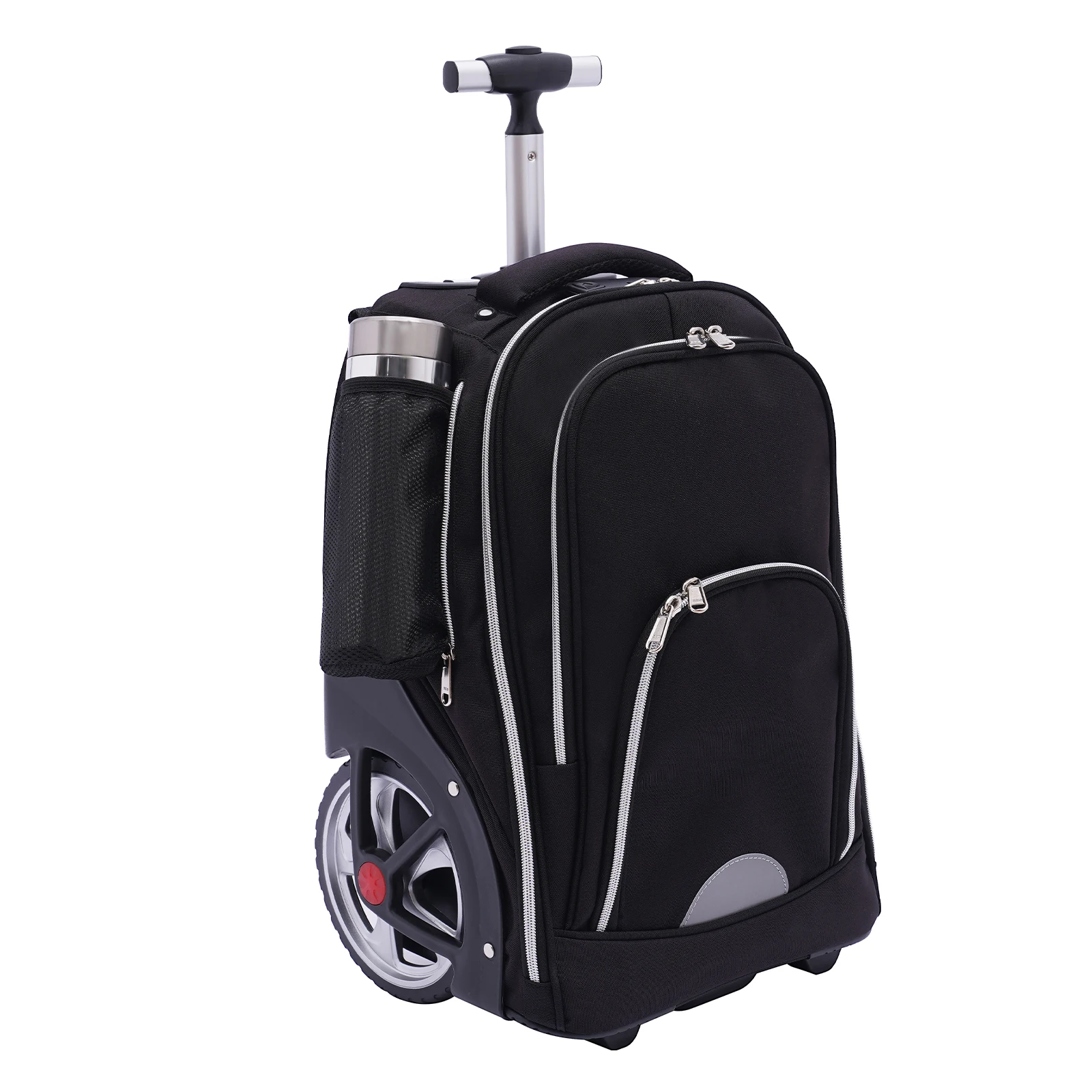 Mochila Trolley de 45L, Ideal como Mala de Mão com Rodas, Combina Múltiplas Funções, Adequada para Viagens de Negócios, Escola