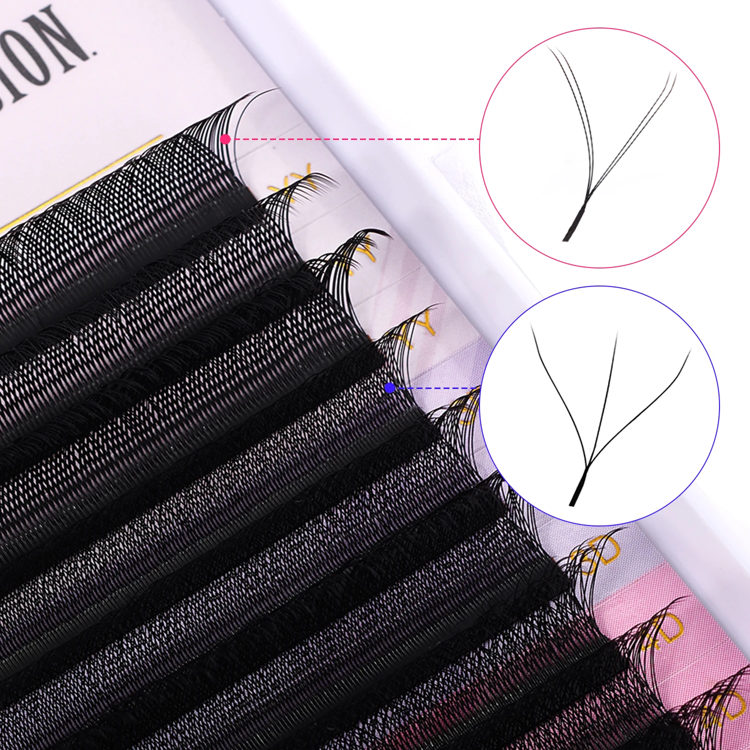 ARISON  4 in 1 YY/3D/4D/5D Eyelashes Extension 11/12/13mix YY W-shape Lashes Automatic Flowering Premade Volume Fans Eye Lashes