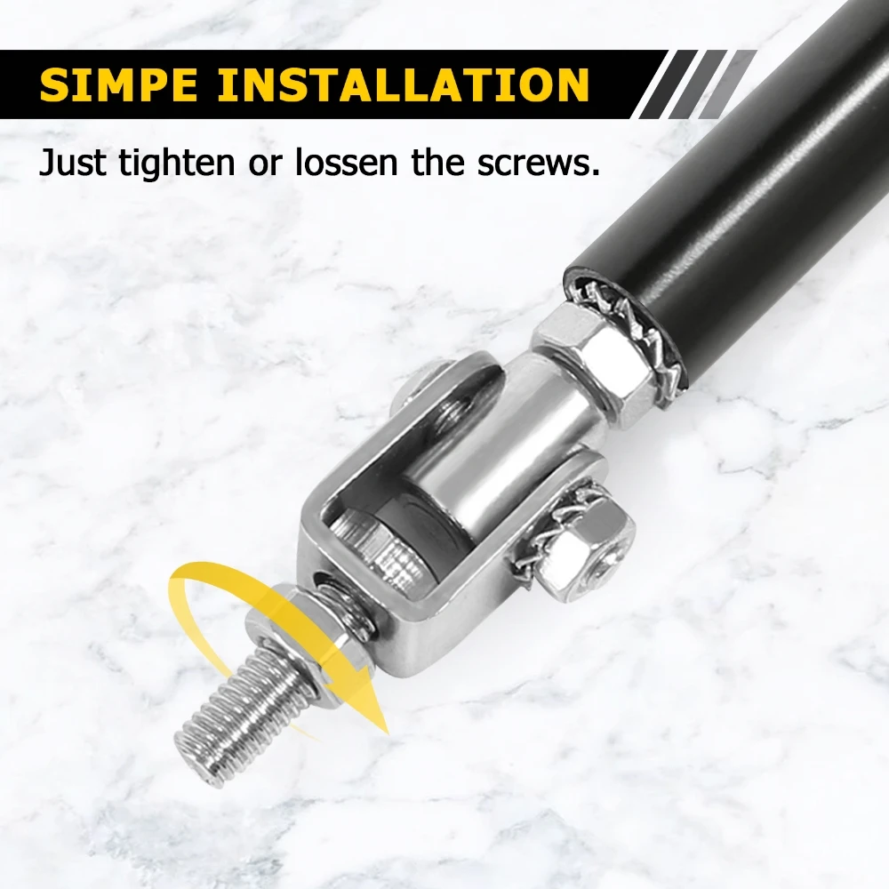 200mm Adjustable Front Bumper Lip Splitter Strut Rod Tie Support Bars Universal fit for Any cars, SUVs, trucks Spoiler view 5