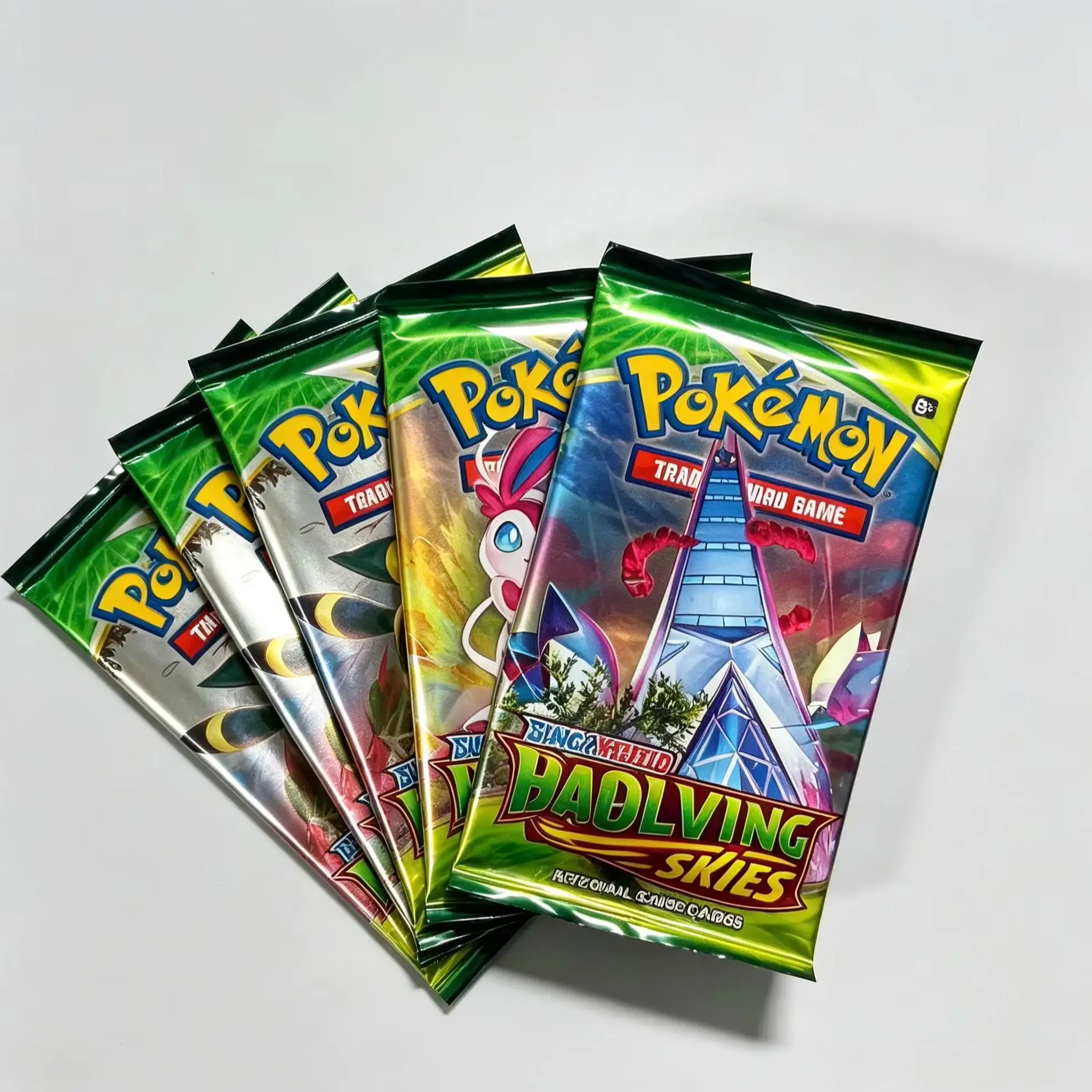 1 à 10 paquets de cartes Pokémon anglais TCG, Pack d'amélioration Sky Evolution, Collection de cartes Héroïques Épée et Bouclier, Cadeau pour fans