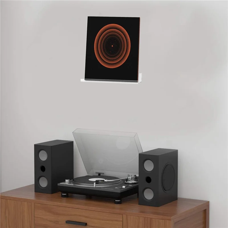 ABNL Supporto da parete per dischi, confezione da 6 ripiani per dischi in vinile, supporto per album in acrilico, visualizzazione dell'ascolto/libro quotidiano del tuo LP