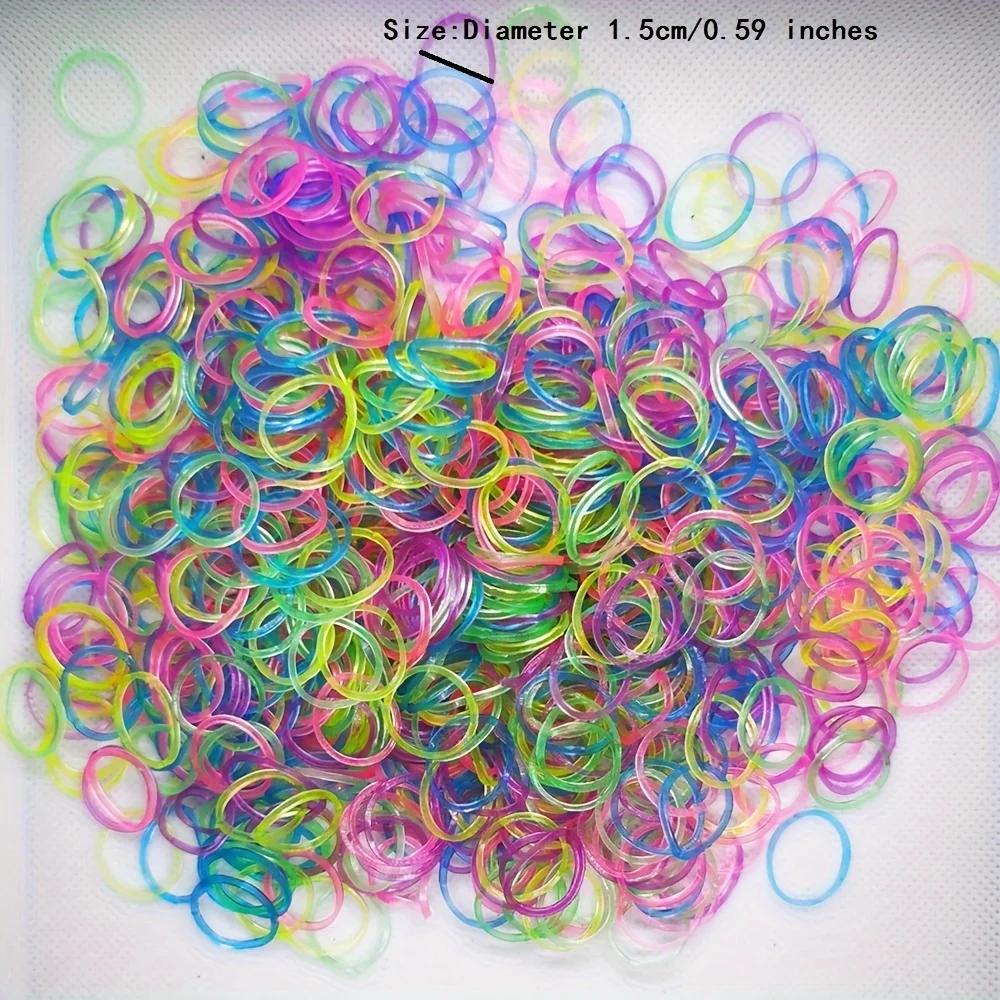 発光蛍光織機バンドセット、DIYブレスレット作成キット、カラフルなラバースターターキット