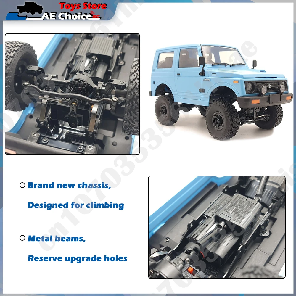 WPL C74 1/10 RC Car Jimny Warrior JA11 Samochód zdalnie sterowany 4WD 2.4G Symulacja gąsienicy Zdalnie sterowany samochód drogowy dla chłopca Zabawka