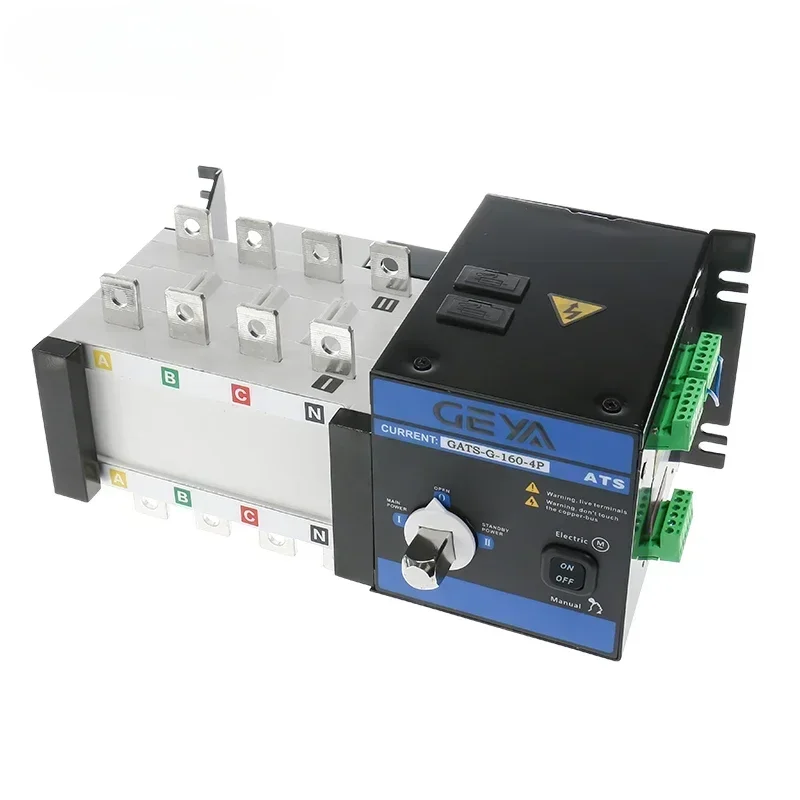 PC Class  Automatic Transfer Switch  Generator Changeover Switch 3P 4P 160A AC400V Auto or Manual ATS 440V