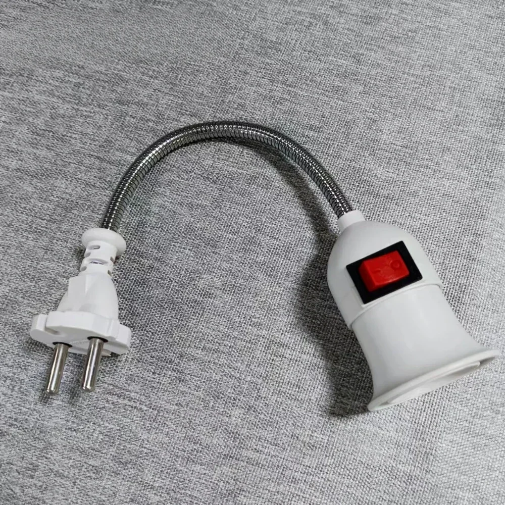 Factory Direct Sales 360-degree Universal Conversion E27 Screw with Switch Lamp Head Turning Lamp Holder 360-degree Rotating