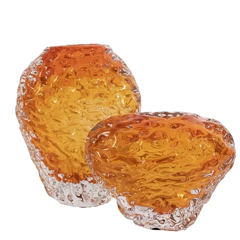 

PYH light luxury crystal glass vase creative entrance dining table vase ornament living room flower arrangement