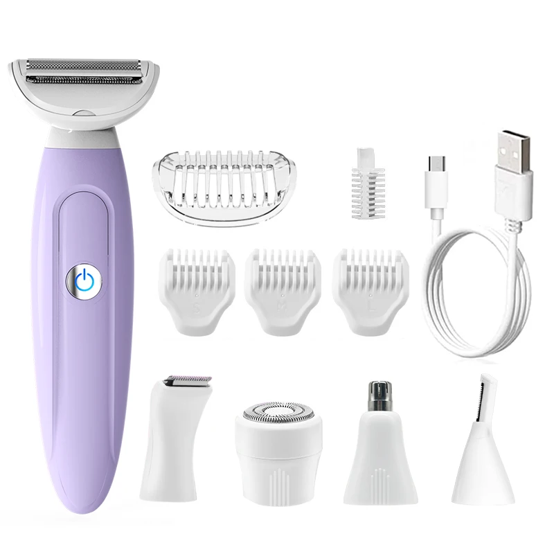 

IFINE женский многофункциональный набор электробритв 5-в-1 эпилятор для отдельной области бикини с водонепроницаемой функцией для домашнего использования