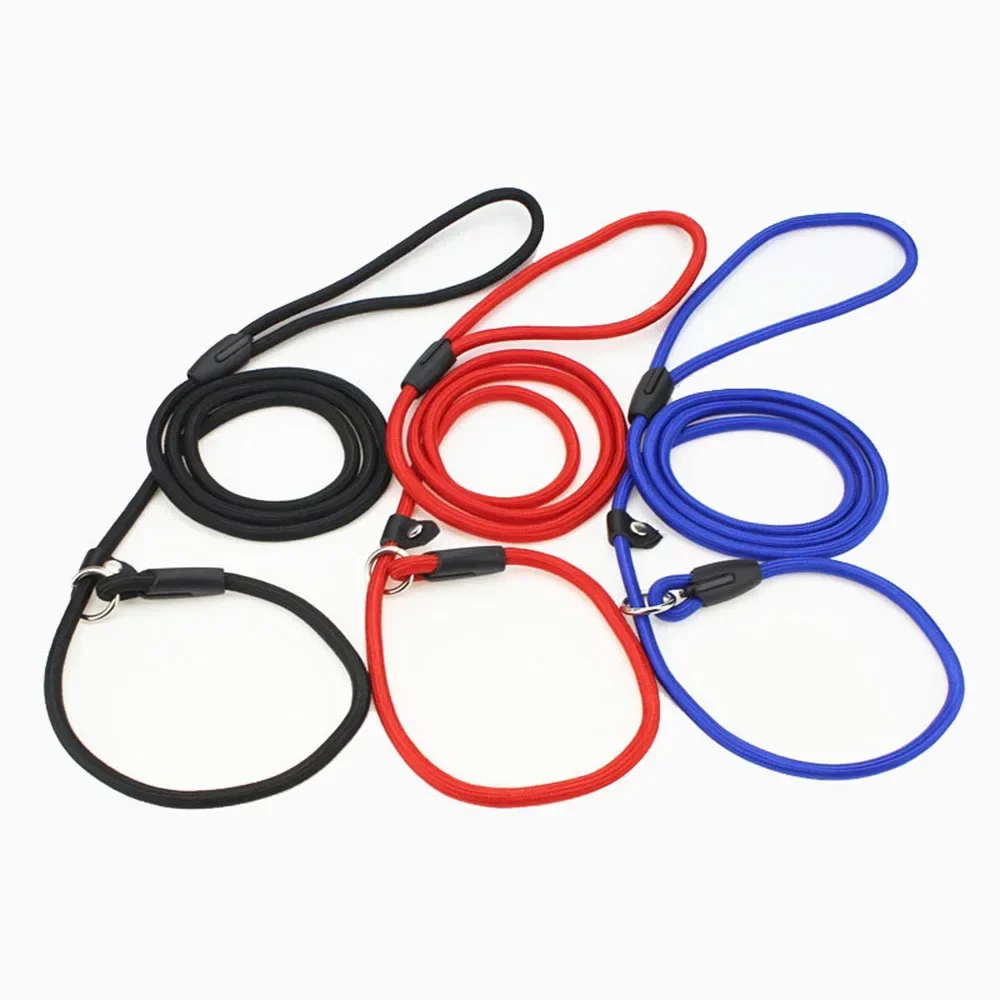 Dog Leash Slip Chains Collar Leads Strong Heavy Duty Nylon Rope No Pull Pet Training Leash for Small Dogs Puppy Traction Rope