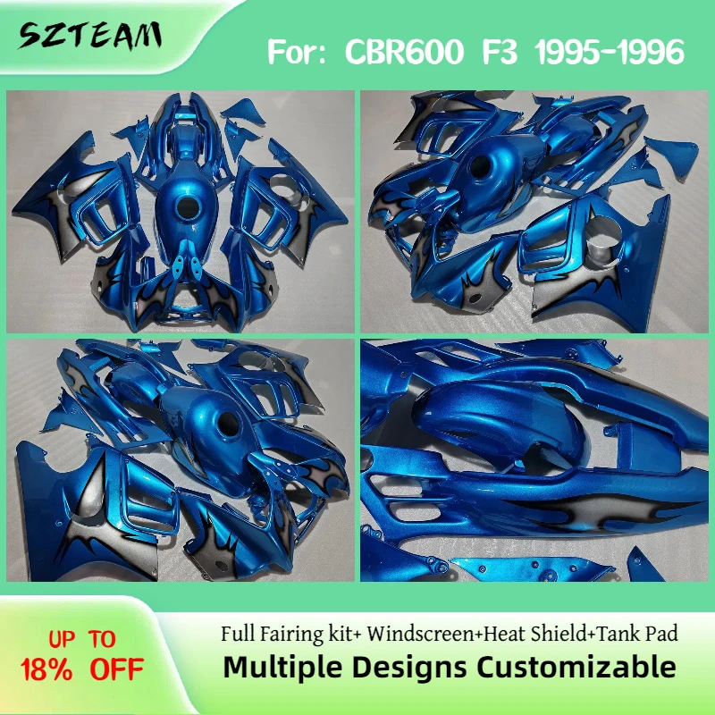 

Легко устанавливаемый комплект обтекателей для Honda CBR 600F3 1995 1996, легкие обтекатели кузова мотоцикла CBR600F3 95 96