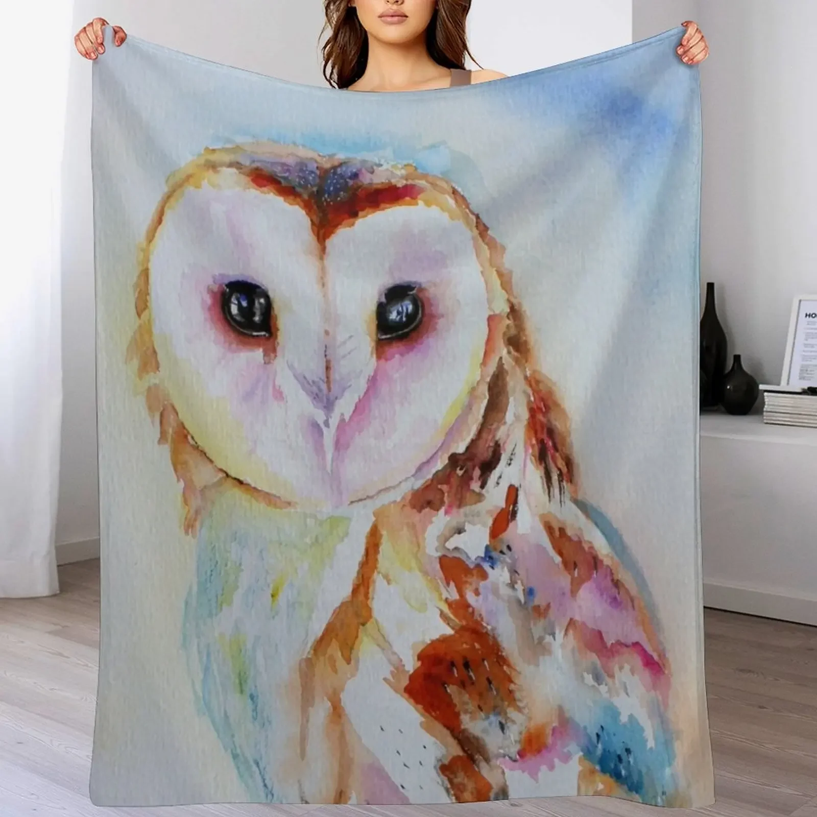 

Barn Owl Throw Blanket Softest Sofa Plaid Thin Blankets