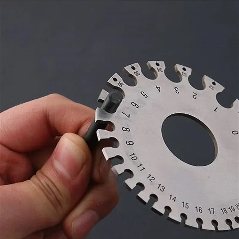 Rvs 0-36 Ronde Awg Swg Draad Dikte Ruler Gauge Diameter Measurer Tool Meters