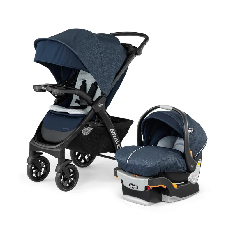 Bravo LE Trio Travel System,  LE Quick-Fold Stroller with KeyFit 30 Zip Infant Car Seat,  and  Combo | Harb