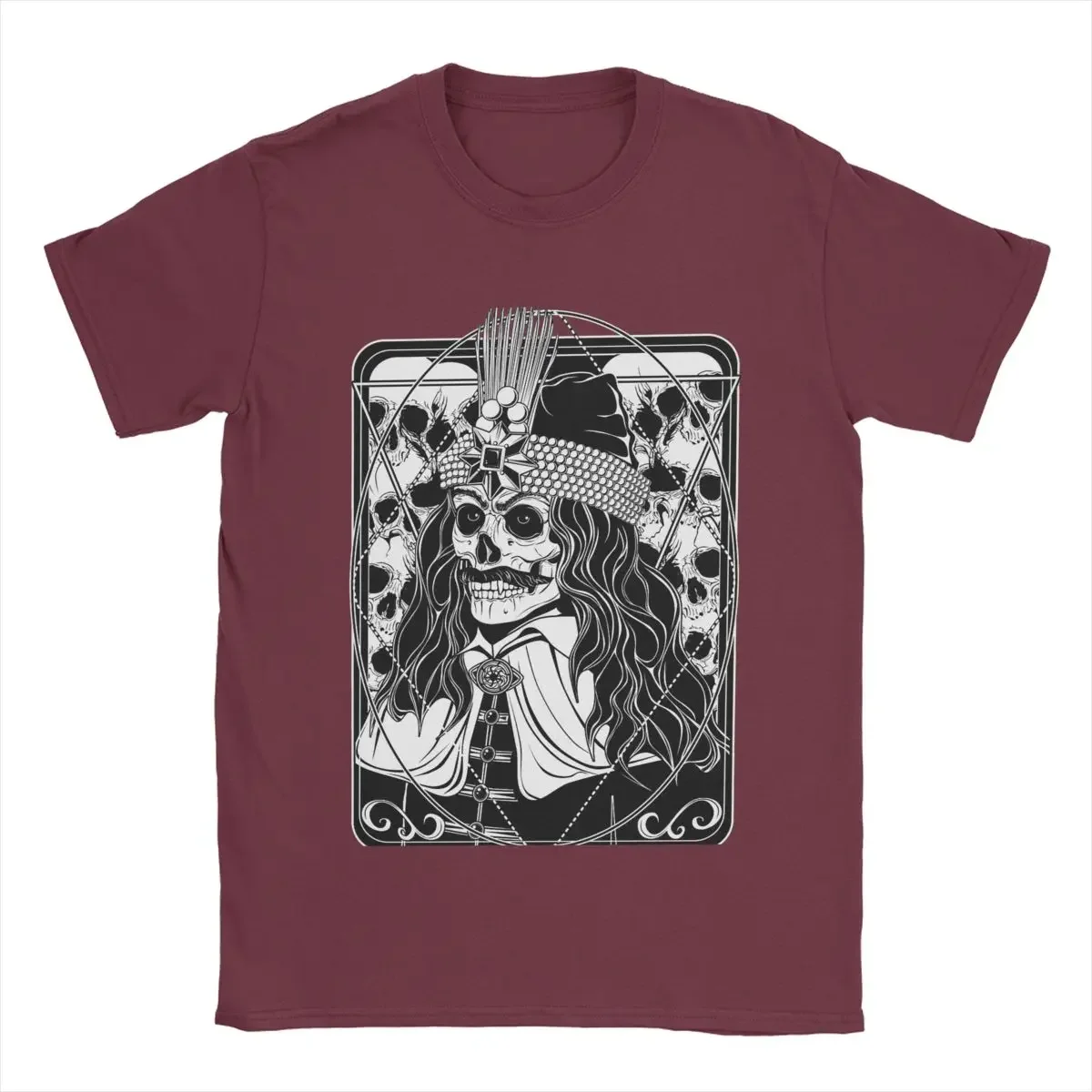 2025 new model Men's T-Shirt Vlad Dracula A Skull Portrait Casual Pure Cotton Tee Shirt Short Sleeve T Shirts Crewneck Tops Grap