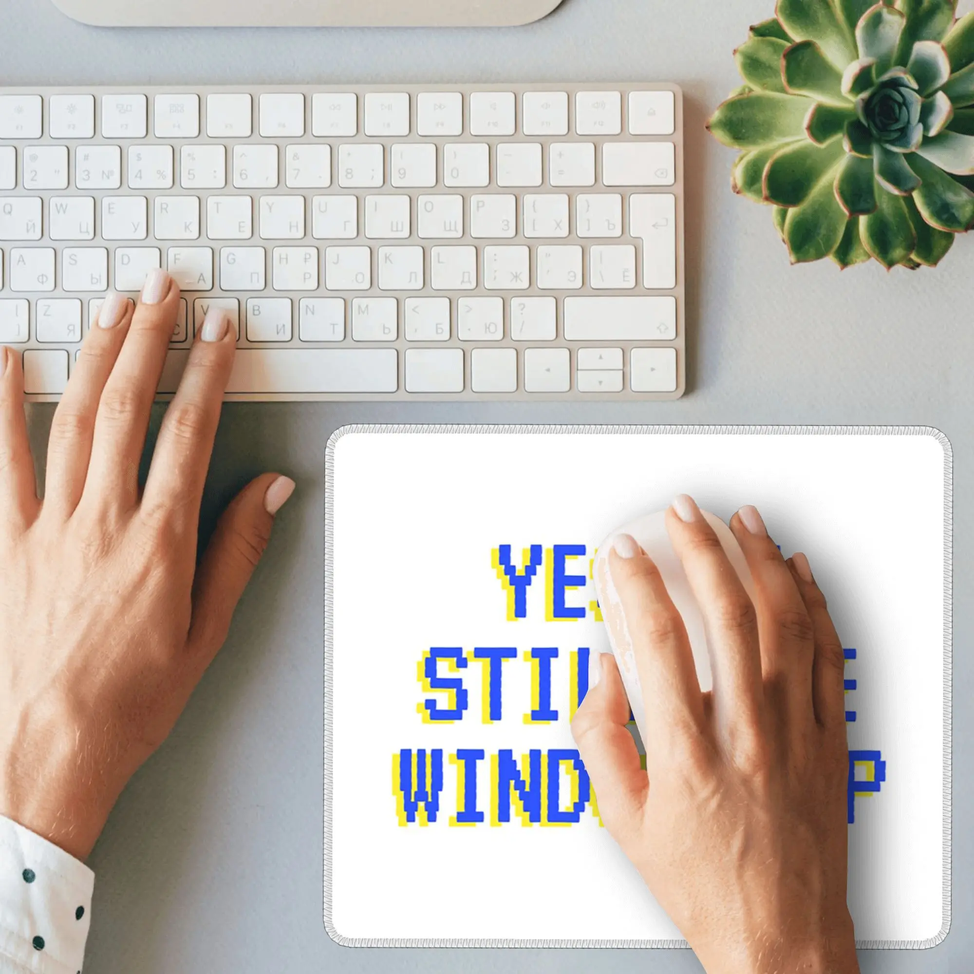 Да, я все еще использовать Windows XP Коврик для мыши Компьютерная клавиатура Коврик для мыши Геймер ПК Ноутбук Настольный коврик Офисные аксессуары Настольные коврики