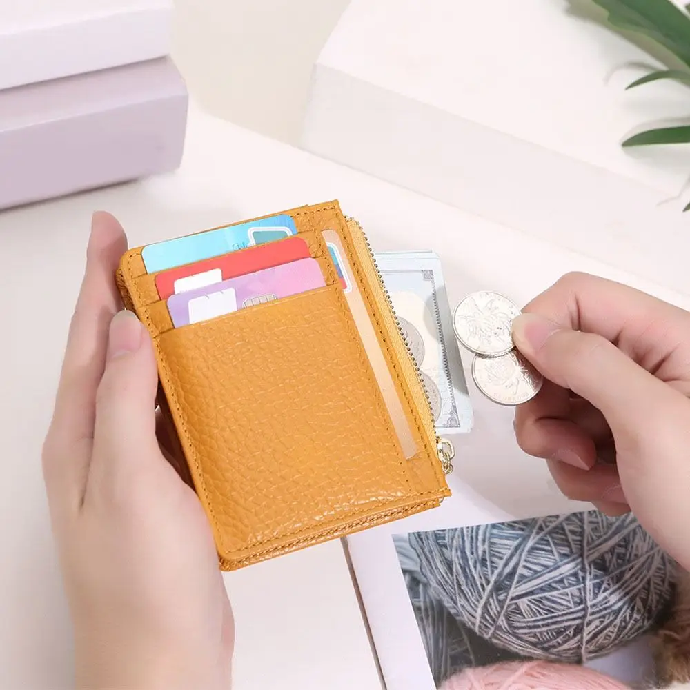 Ultradunne cowboy korte portemonnee met grote capaciteit Multifunctionele luxe koeienhuid kaarthouder Eenvoudige broekzak portemonnee Heren Dames
