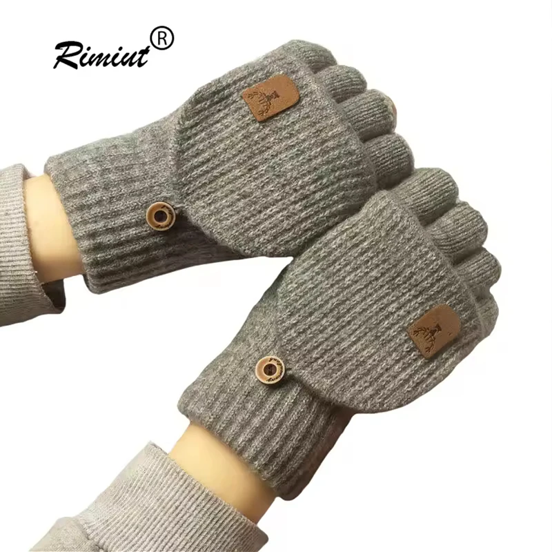 Gestrickte fingerlose Handschuhe Winter verdicken warme Touchscreen-Handschuhe für Männer Frauen Handschuhe warme Halbfinger-Studentenhandschuhe