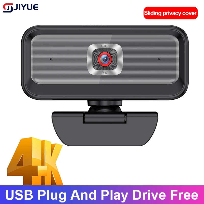 

Webcam 4K Full HD Webcam With Microphone, USB Webcam For 2k 4K Autofocus PC Laptop Video Recording Camera With Privacy Cover