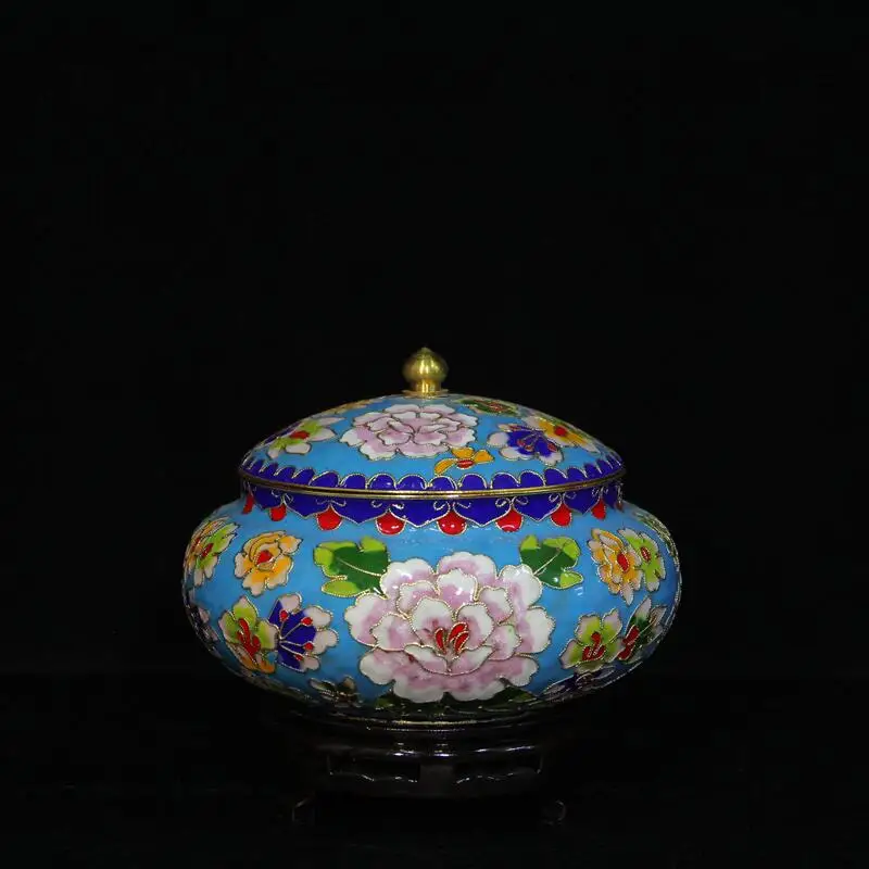 pot-en-email-cloisonne-chinois-ancien-pot-a-the-ornement-fleur-de-pivoine-boite-a-bijoux