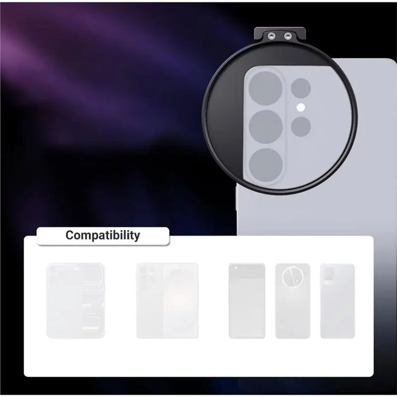 B03B-Cold Shoe Mount 67Mm Phone Filter Clip For Iphone17 16 Pro/Pro Max Android S26 Ultra Lens Accessories view 4