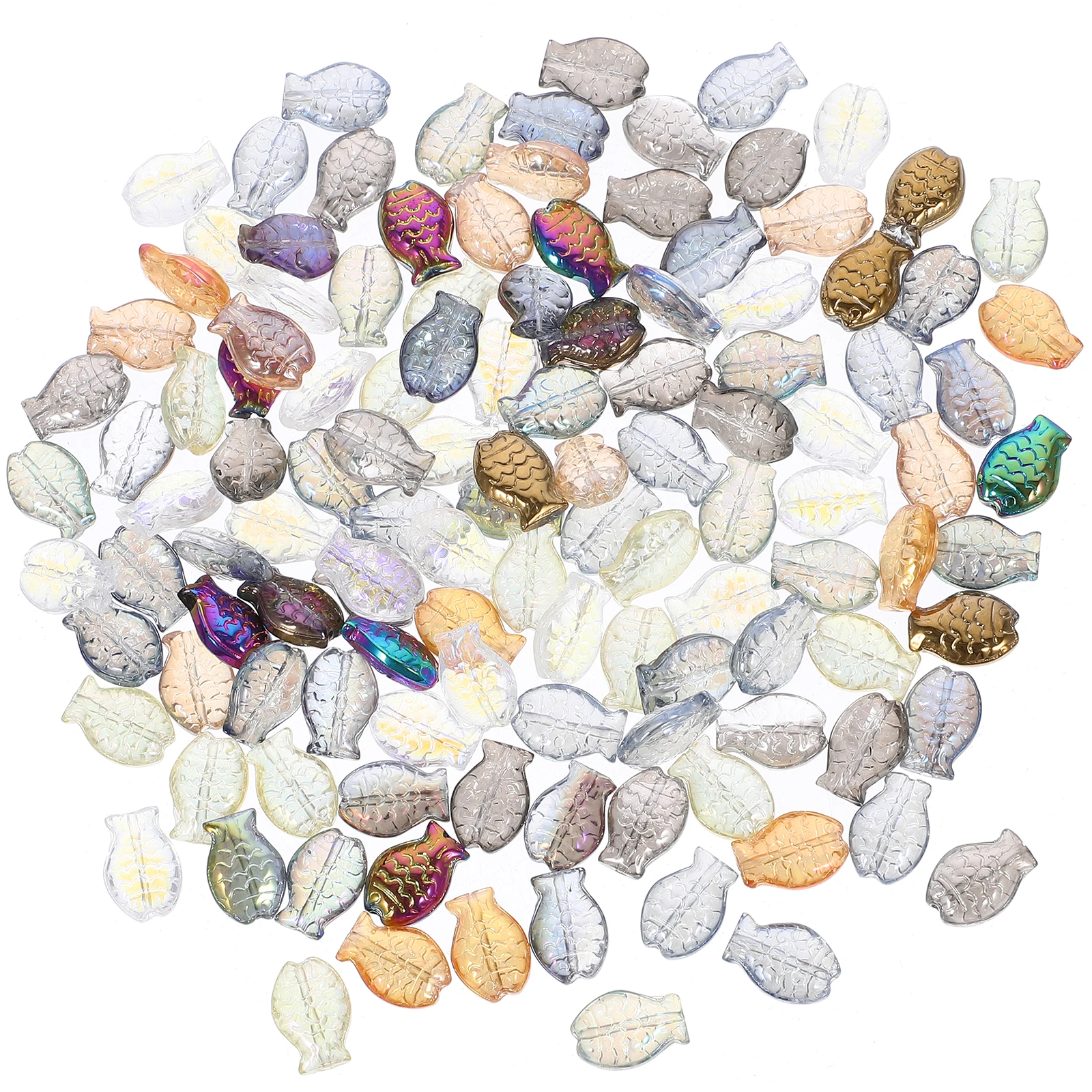 

120 шт., стеклянные бусины в форме рыбы, креативная форма рыбы, браслет «сделай сам», ожерелье, изготовление оптовых бусин, принадлежности для изготовления браслетов, бусины