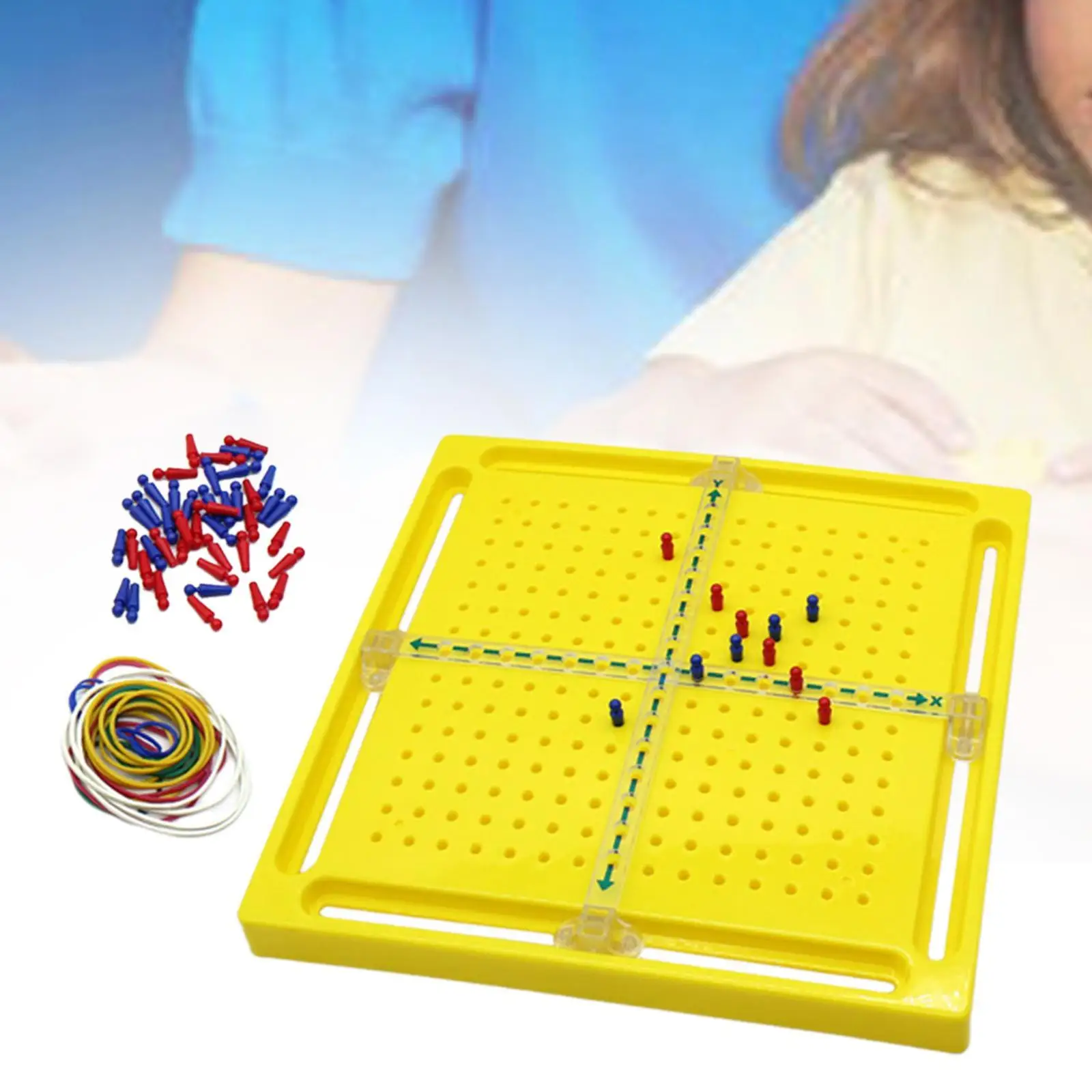 Wooden Geoboards Linear Equation Learning Tool Xy Axis Brain Teaser Educational