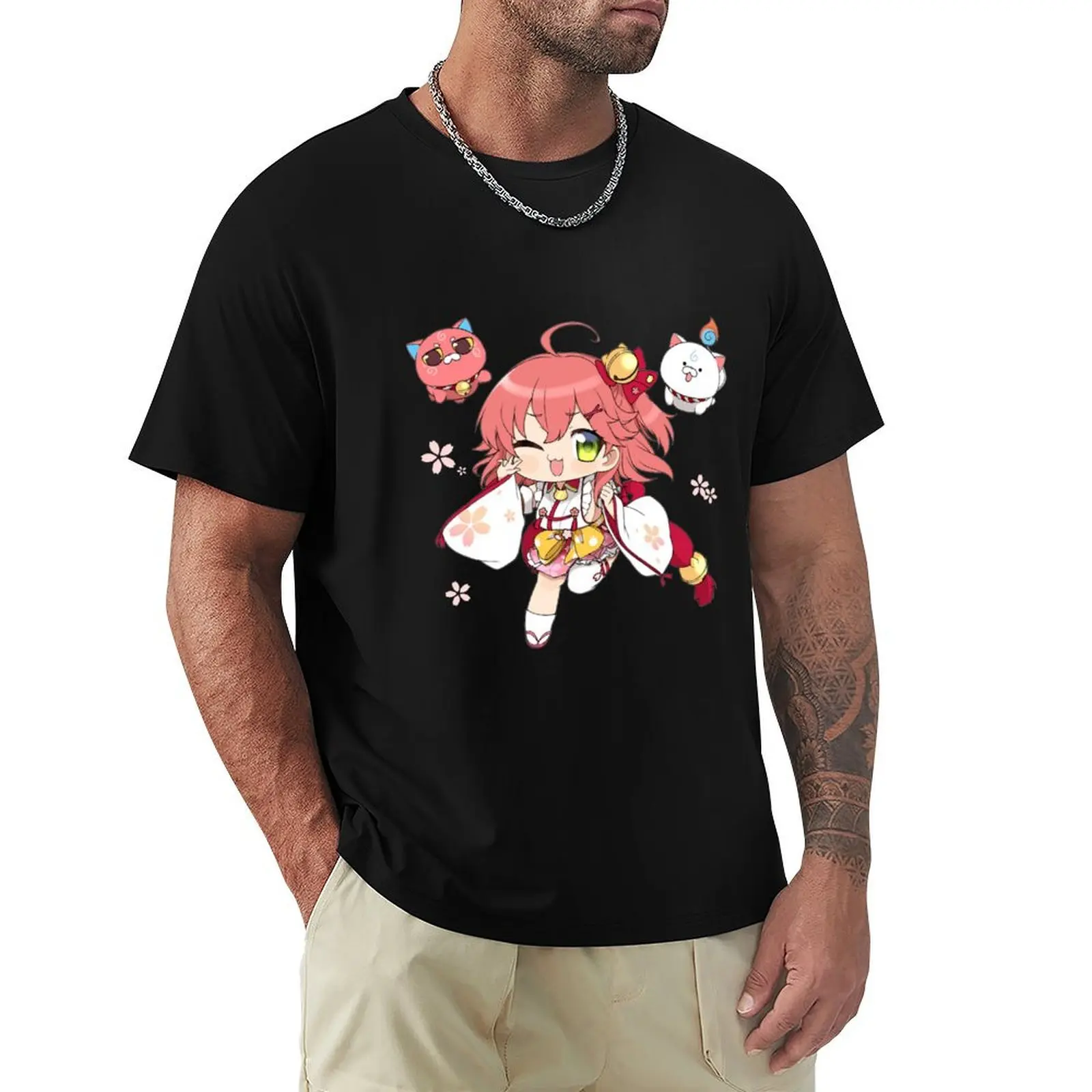 

Sakura Miko Chibi T-Shirt shirts graphic tshirts personalised vintage t shirt men