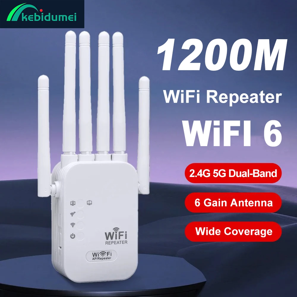 

Kebidumei 1200 Мбит/с беспроводной повторитель Wi-Fi WIFI расширитель усилитель сигнала 2,4G 5G двухдиапазонная сеть 802.11ac Wi-Fi усилитель маршрутизатор