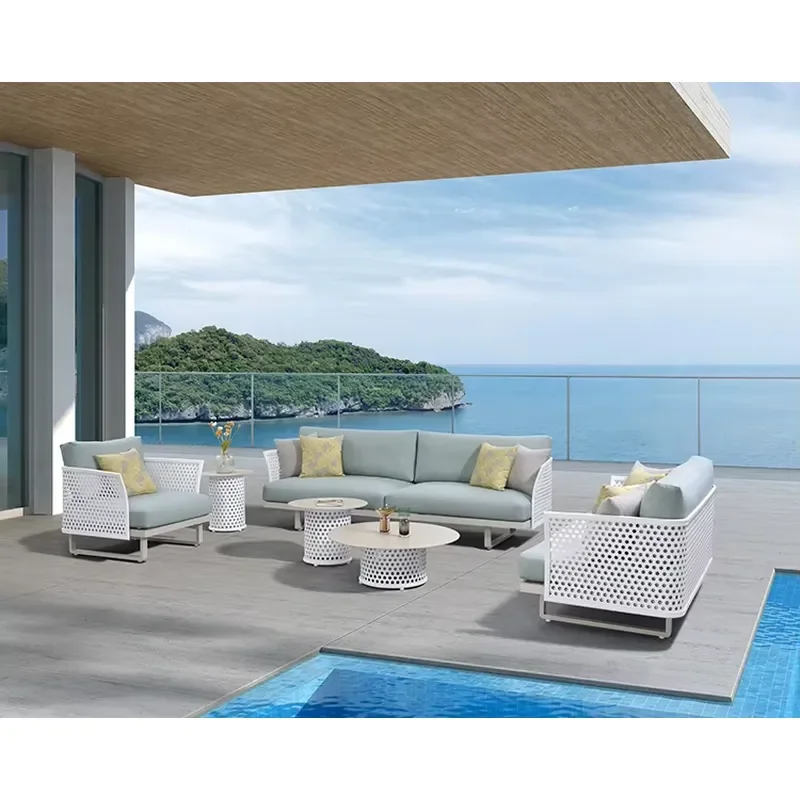 Series Leisure Patio Bistro Garden Outdoor Furniture Aluminum Sofa Set