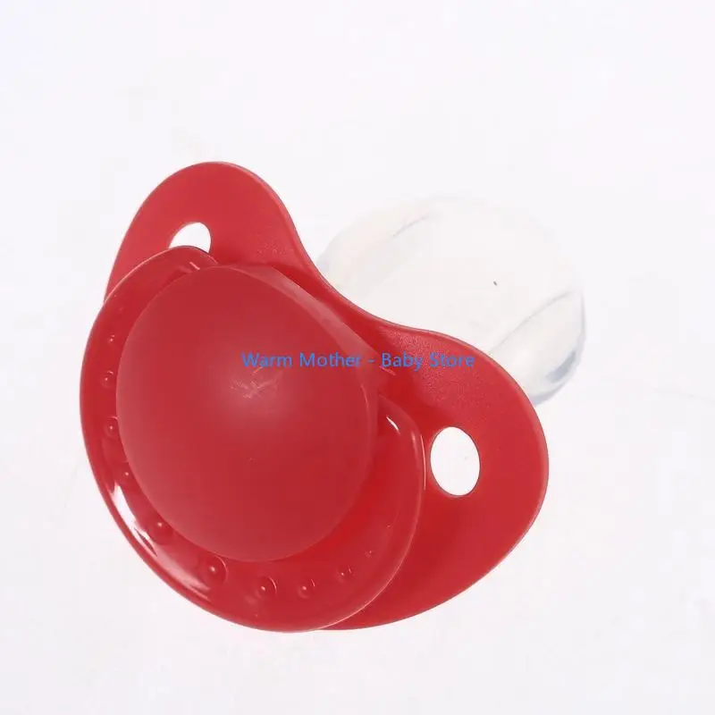 

Silicone Adult Pacifier Dummy Big Size Nipple Wide-bore Soft Safety Adult Teether 57QE