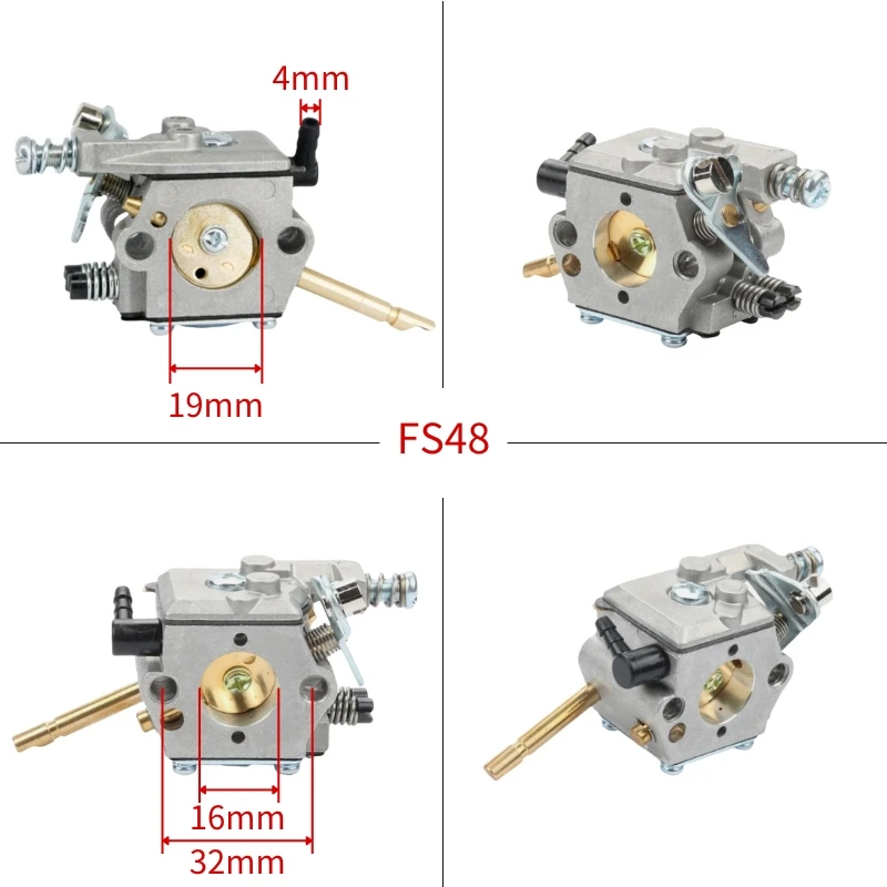 

FS48 Carburetor For Stihl H24D FS52 FS62 FS66 FS81 FS86 FS88 FS106 BR400 Trimmer Walbro WT-45 WT-45-1 WT-45A 4126-120-0610