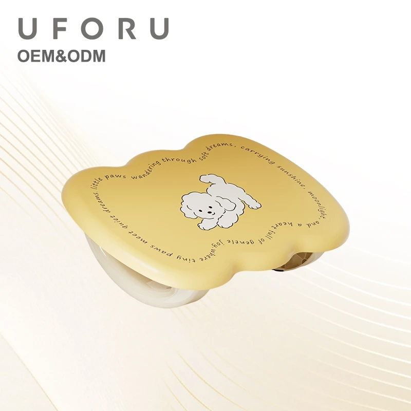 UFORU Cute Cartoon Dog Foot Rest Large Size Anti-slip Flexible Swaying Creative Under Desk Foot Stool for Office Home Desk