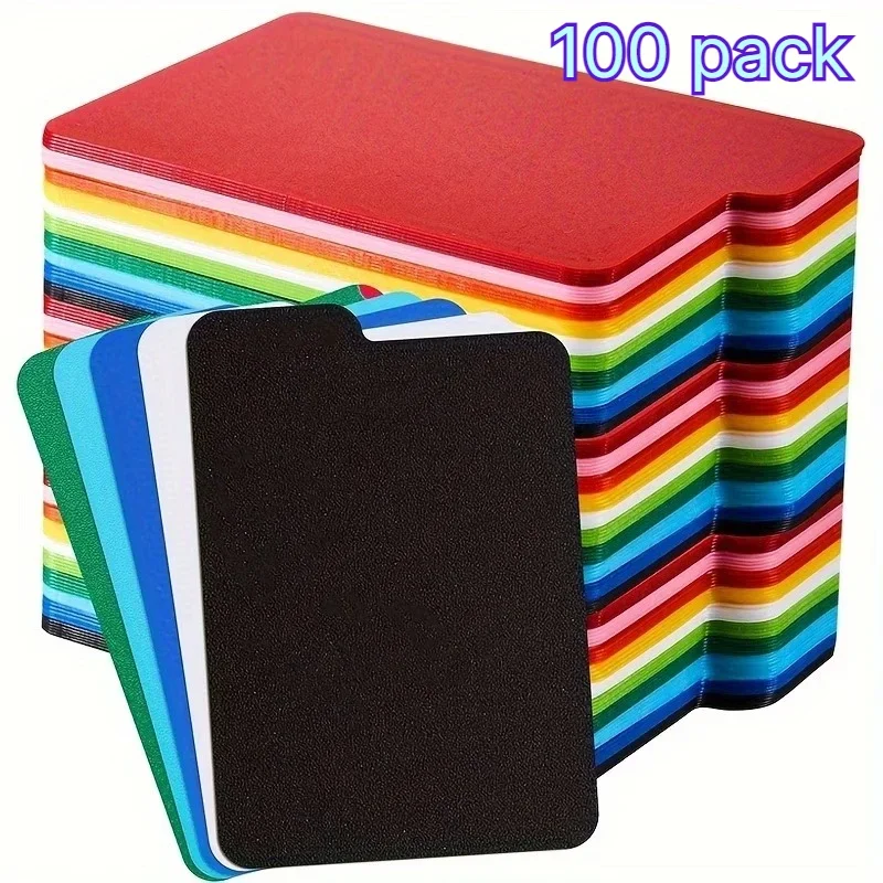 100 Pack Trading Card Dividers for Storage Box 12 Colors Card Separator Plastic Divider Cards for Office Games Card Sports Cards
