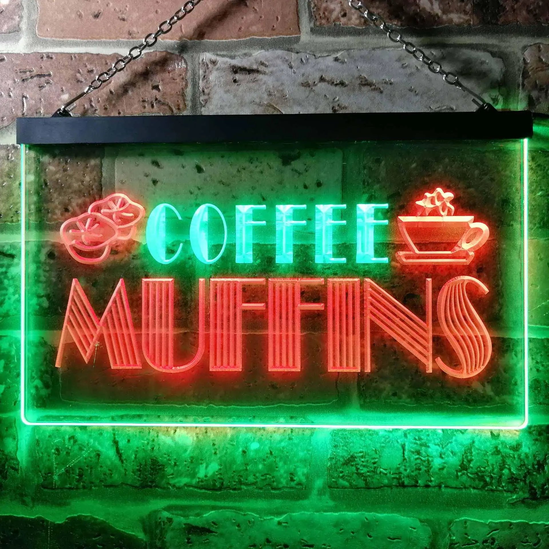 

Двухцветная светодиодная неоновая вывеска Muffin Coffee st6-i0111