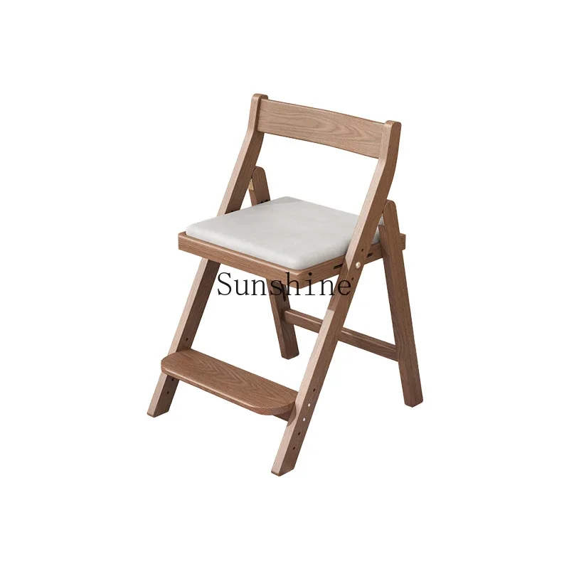 Solid wood children's adjustable learning student writing special dining chair lifting correction sitting chair