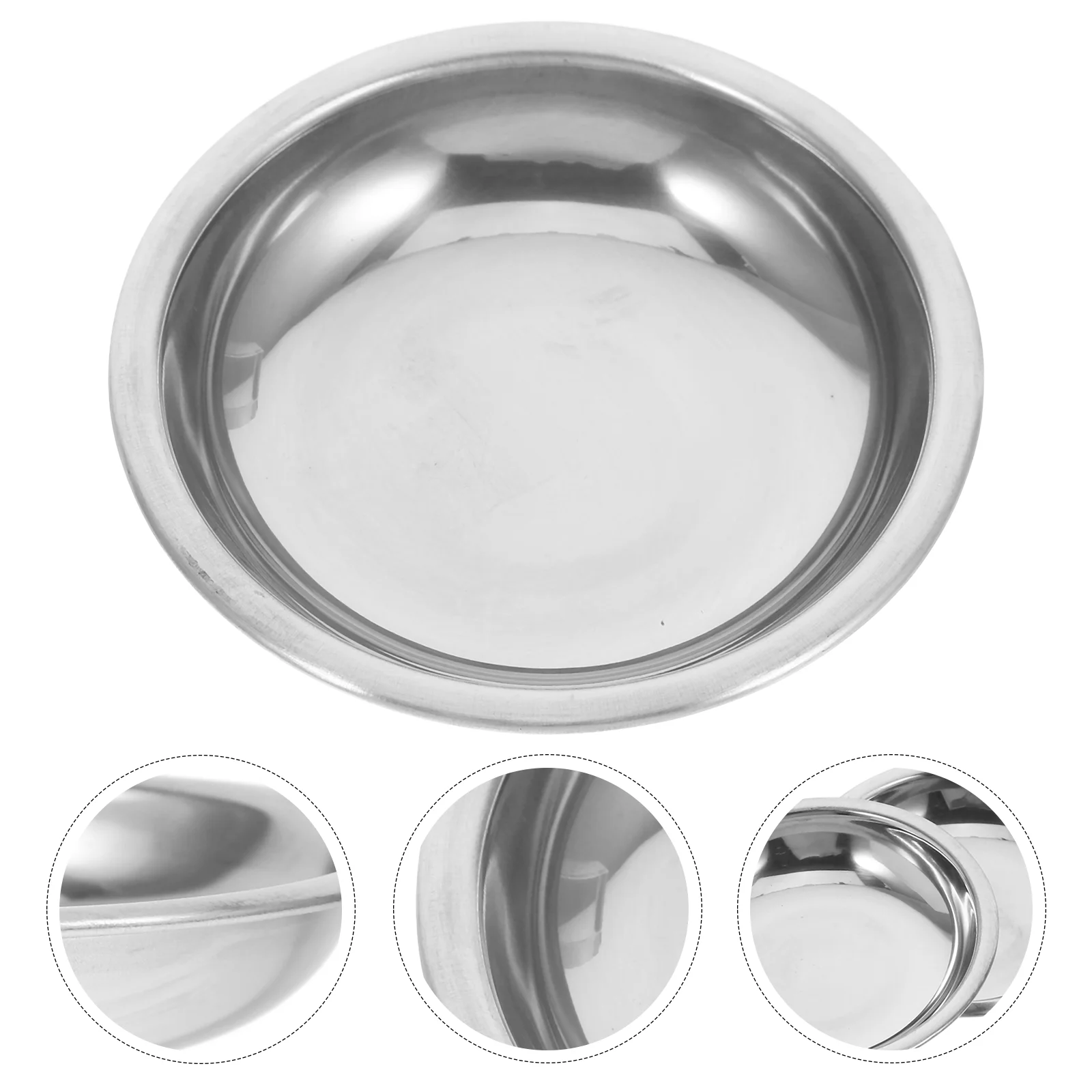 

6 Pcs Metal Plate Stainless Steel Gear Food Containers with Lids Snack Sauce Dishes For Dipping