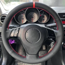 Braid Car Steering Wheel Cover Anti-Slip Artificial Leather For Old Mazda 3 Axela Mazda5 Mazda6 Atenza 2004-2008 Car Accessories