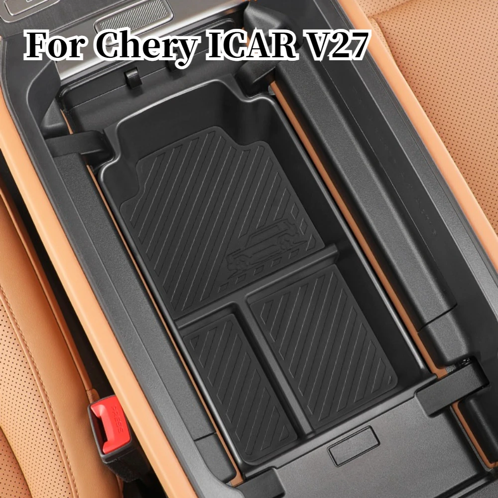 

For Chery ICAR V27 2026 Armrest Storage Box Central Console Organizer Tray Special Refit Accessories