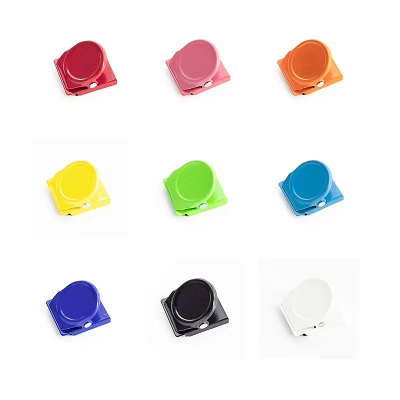 1pcs Mini Magnet Clamp Multi Color Magnetic Paper Clip for Fridge File Index Photo Memo Office School A7127