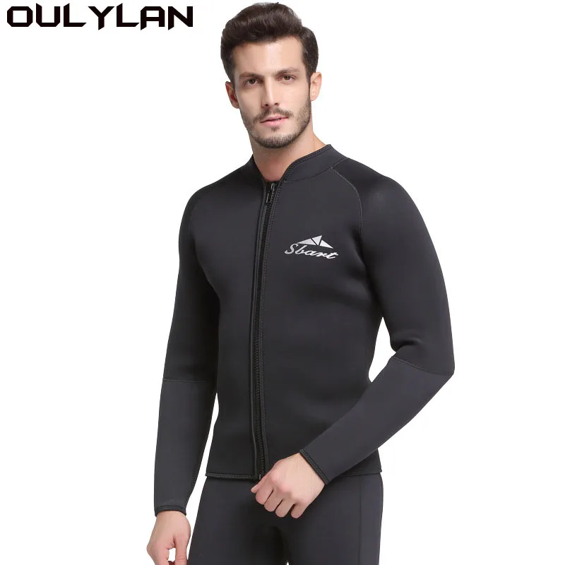 

Oulylan Men Women Wet Pants Split Jacket Pants Neoprene Swimwear Black Stay Warm Diving Surf Wetsuit Wetsuit 5mm Premium