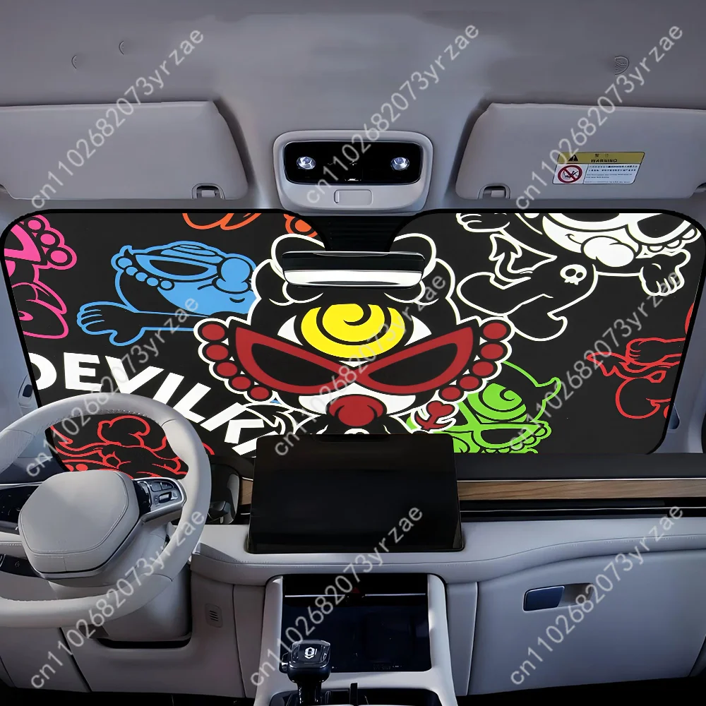 

Hysteric Dark Car Sun Shade Good Heat Insulation Effect Windshield Sunshade Portable Waterproof Easy Clean Car Accessory