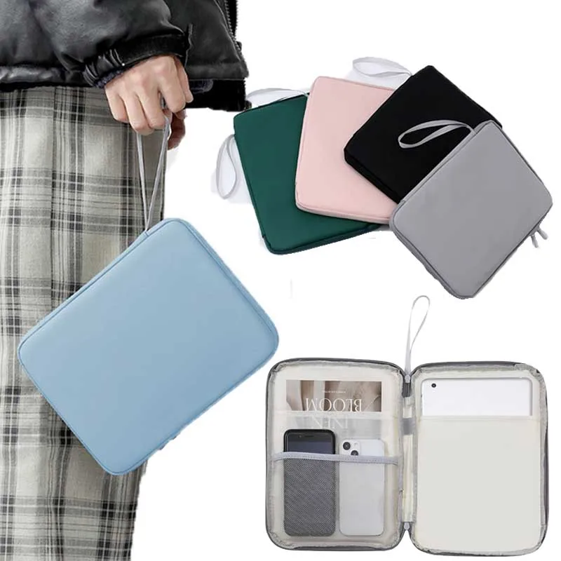 

Tablet Bag Sleeve 10.9/12.9 Inch Handbag for IPad Pro Samsung Xiaomi Cover Shockproof Portable Pouch Multi Pockets Tablet Cases