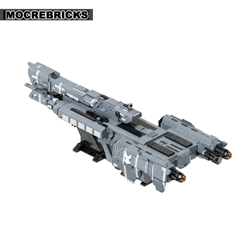 Ucs filme de ficção científica espaço para frente ao amanhecer conjunto montagem nave espacial moc blocos de construção modelo coleção tijolos seniores brinquedos