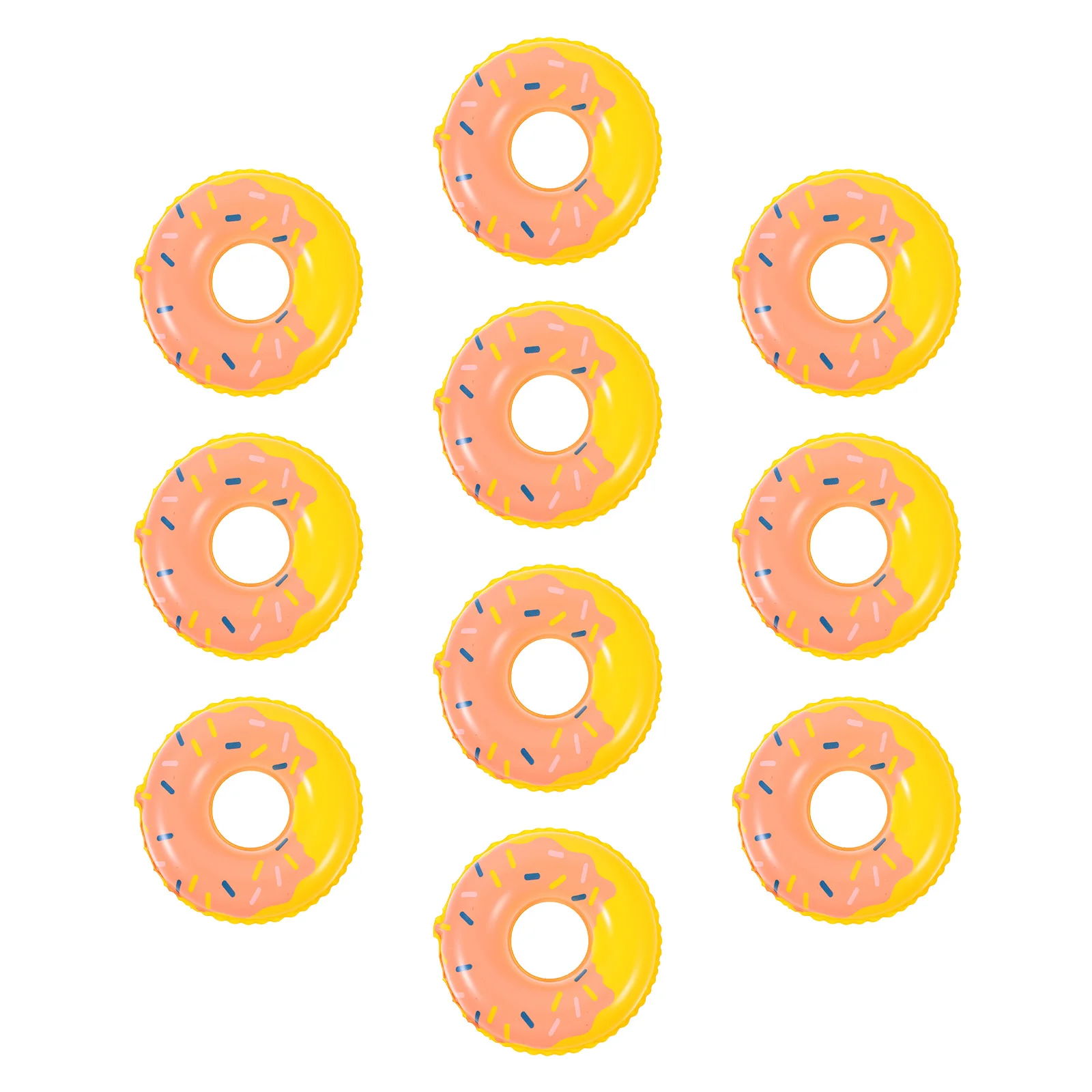 

10 Pcs Mini Swimming Rings Realistic Colors Smooth Surface House Decorations Party Photo Props Toys