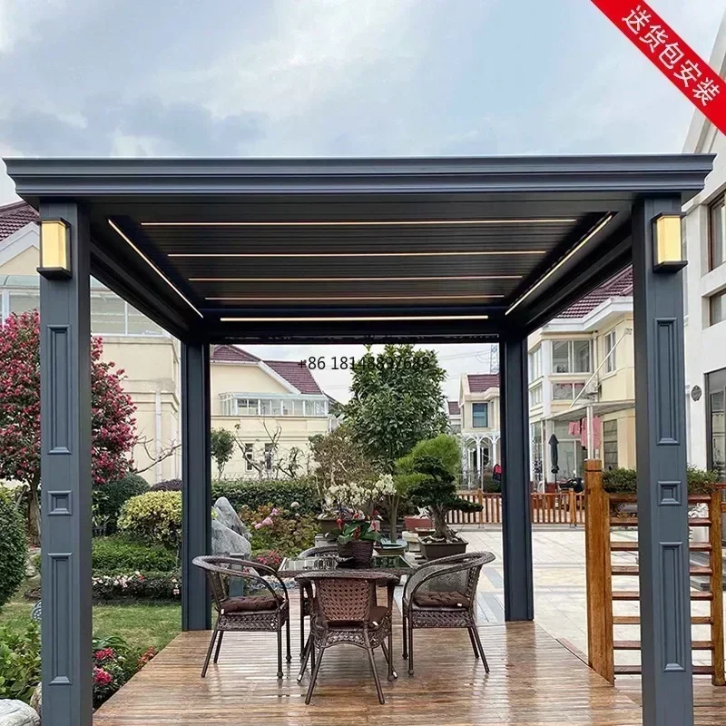 Modern Outdoor Aluminum Shutters Waterproof Custom Pergola Bioclimate