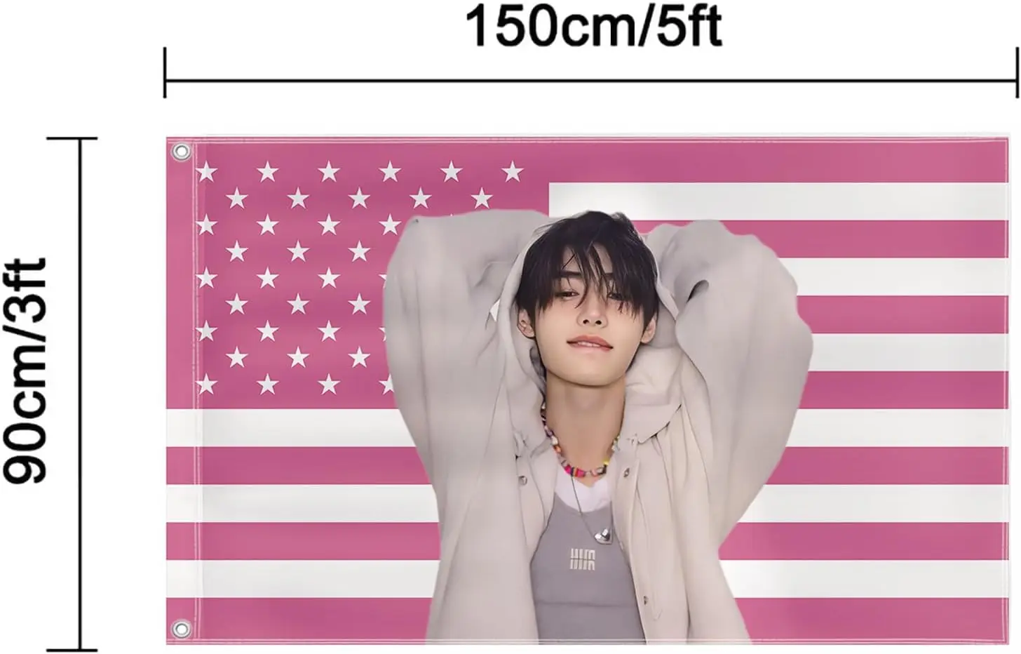 Sunghoon K-pop Idol Flag Tapestry 3x5Ft USA Banner American flag Tapestry for Bedroom Living Room Dorm