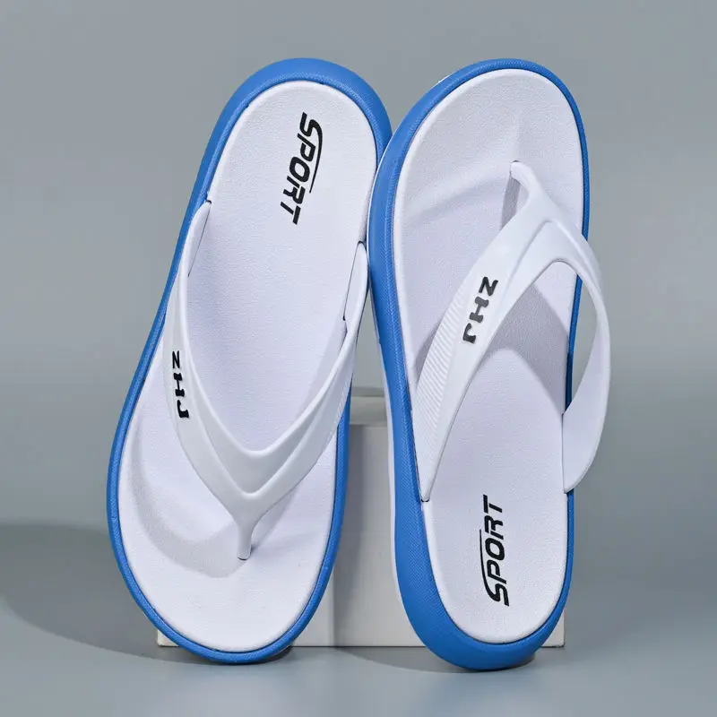 Men\'s Shoe Flip Flops Shiatsu Sabot Slides Soft Flat Beach Male Slipper Living Room Cheap Shoes Hot Trendy Original Low Price