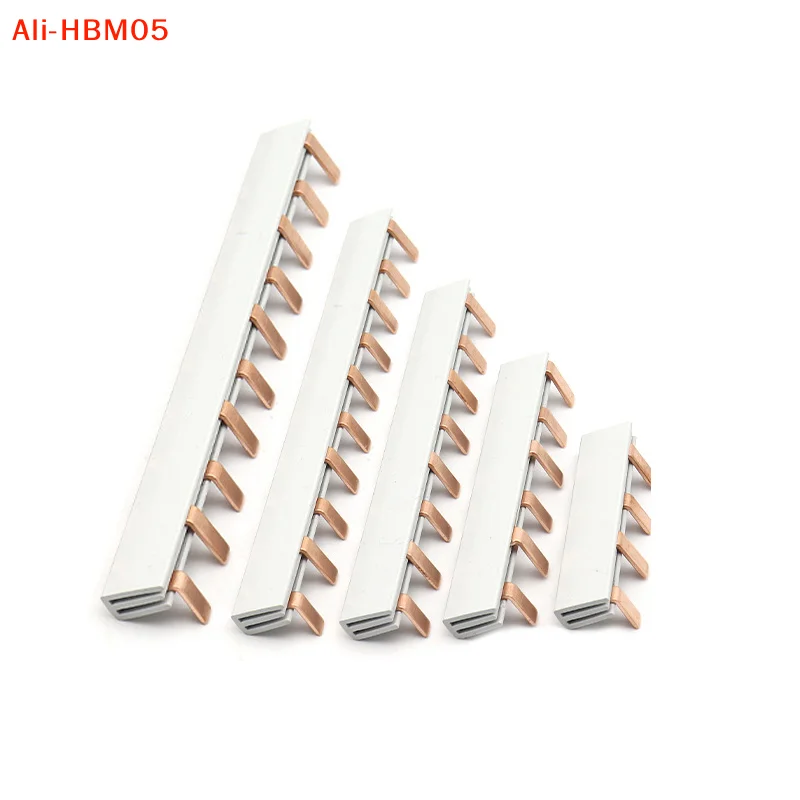 (HB05)1/2P Pin Type Busbar Copper Bar Terminal Block For MCB DZ47 Air Switch Connector 63A Circuit Breaker Connector