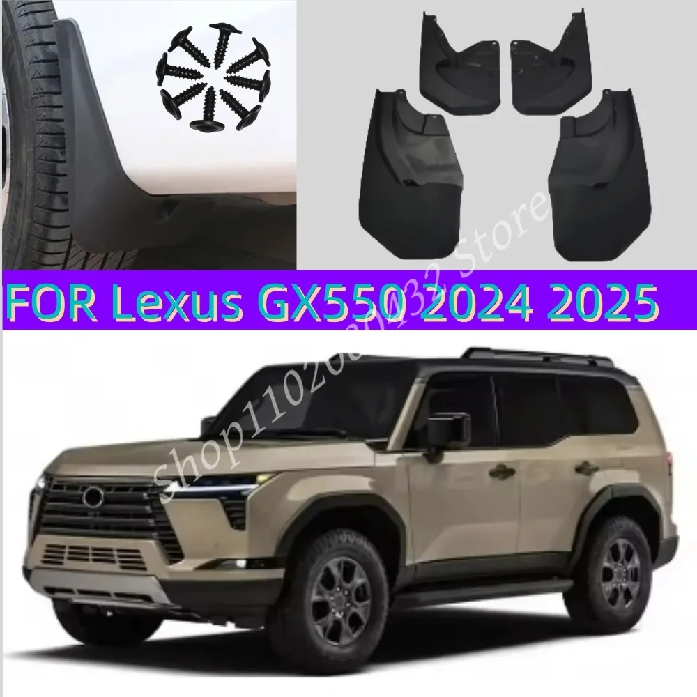 

Front Rear 4pcs FOR Lexus GX550 2024 2025 Mud Flaps Guard Splash Mudflaps Mudguard Fender Car Accessories